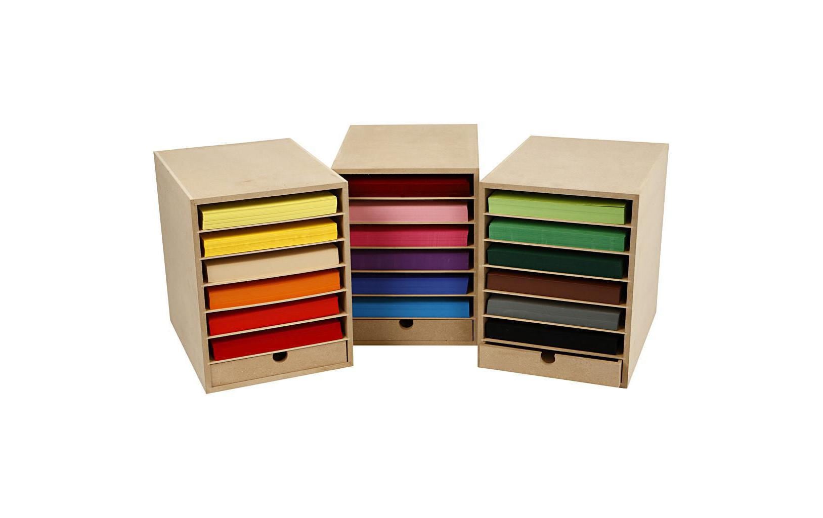 Creativ Company 21008 – Dokumentenablage mit 6 Schubladen für A4, MDF, Braun, 243 × 315 × 320 mm