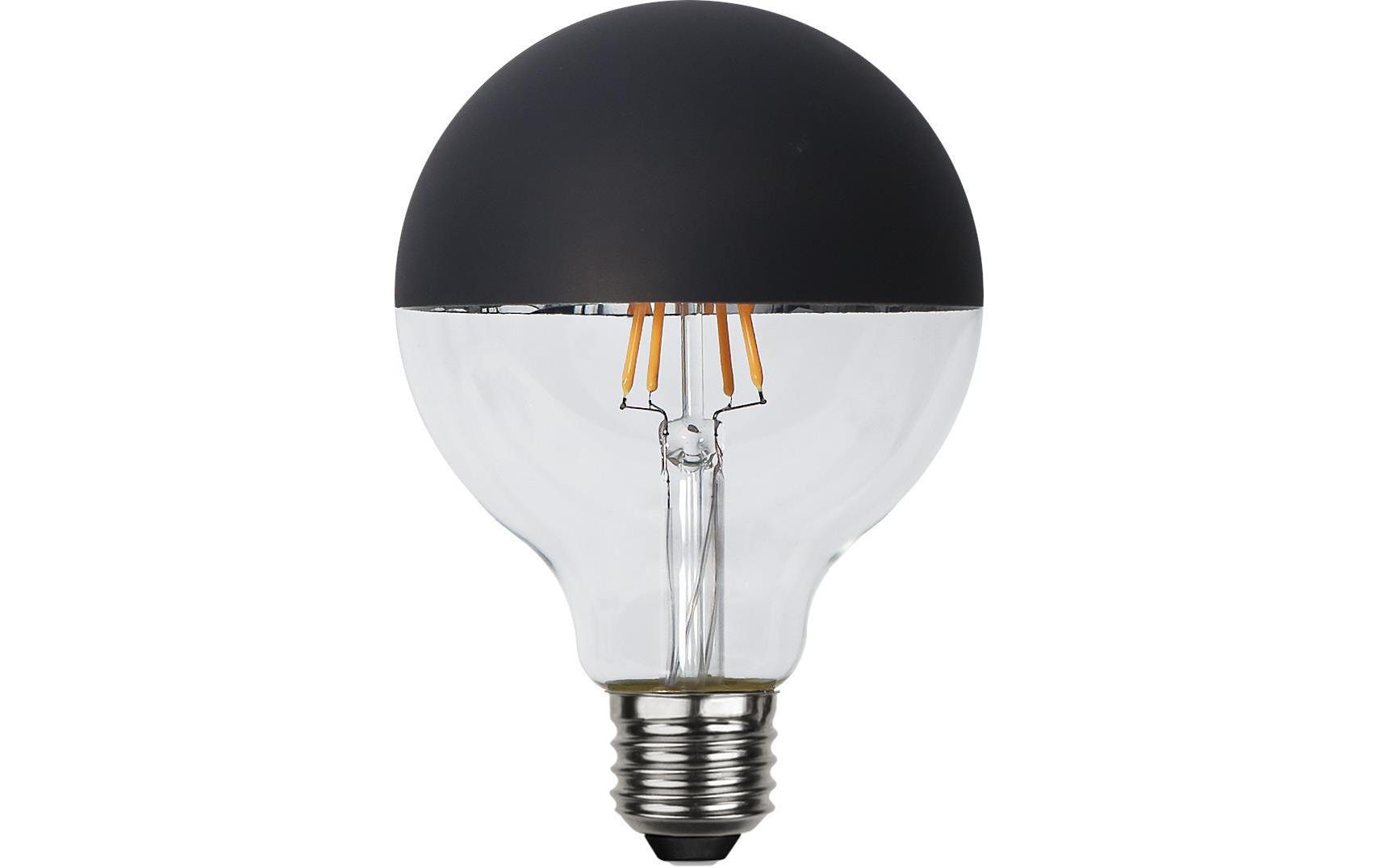 Star Trading Leuchtmittel E27 G95 – Warmweiss 2600 K, 260 lm, 2,8 W – 1 Stk. – Schwarz