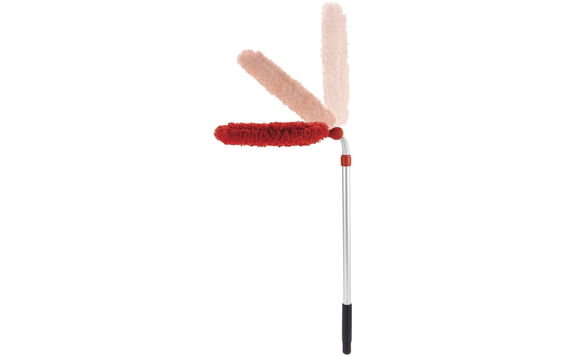 OXO Good Grips Staubwedel – ausziehbar – Mikrofaser – rot/weiss – 4,2 cm