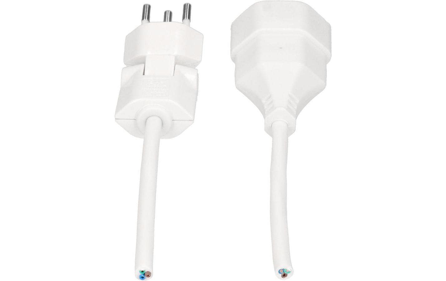 Max Hauri AG Max Hauri Verlängerungskabel – T12–T13, 1 m, 3×1 mm², mit Kinderschutz, Weiss
