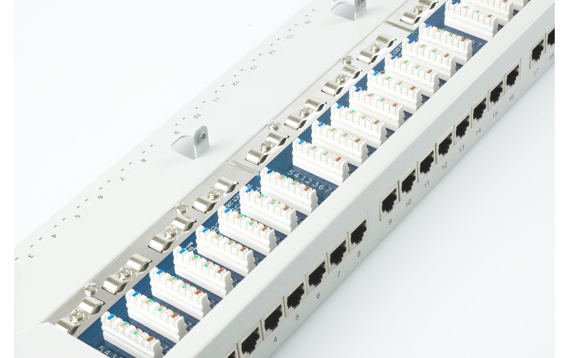 Equip Patchpanel – 24 Port, Cat 5e geschirmt, LSA, RJ-45, 1U, Grau