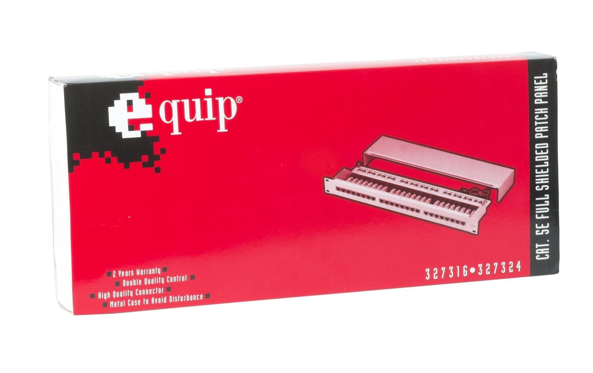 Equip Patchpanel – 24 Port, Cat 5e geschirmt, LSA, RJ-45, 1U, Grau