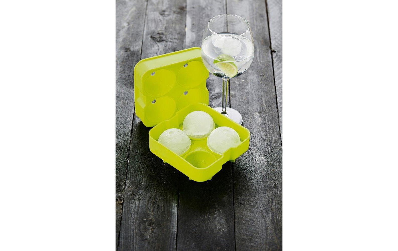 Point-Virgule Eiswürfelform 4 Stk., Ø 6 cm, Silikon, Grün