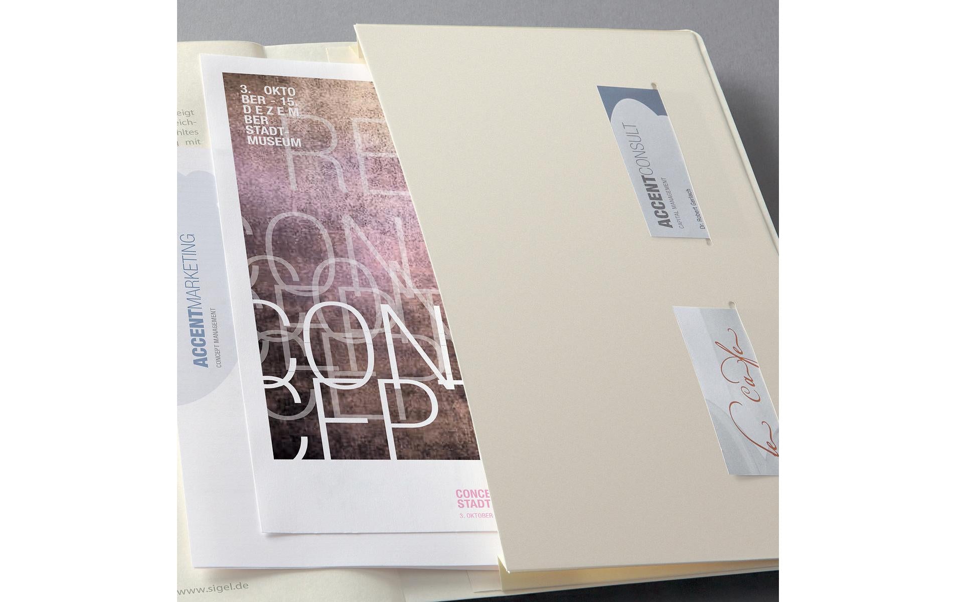 Sigel Notizbuch Conceptum, A5, kariert, Fadenheftung, Hardcover, 194 Seiten, 80 g/m² – rot