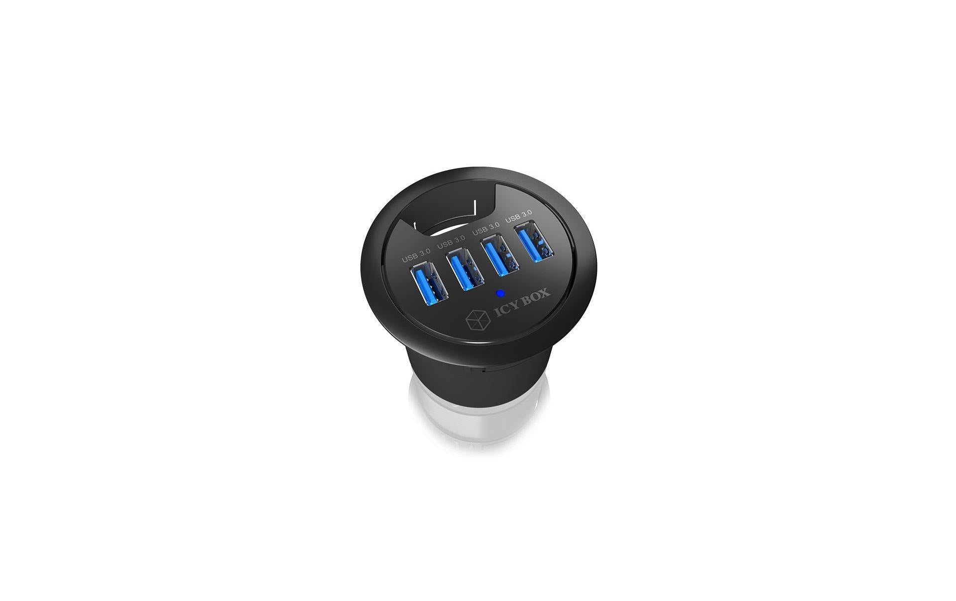 ICY BOX IB-Hub140 USB-Hub – USB 3.0, 4× USB-A, für Windows/Mac/Linux