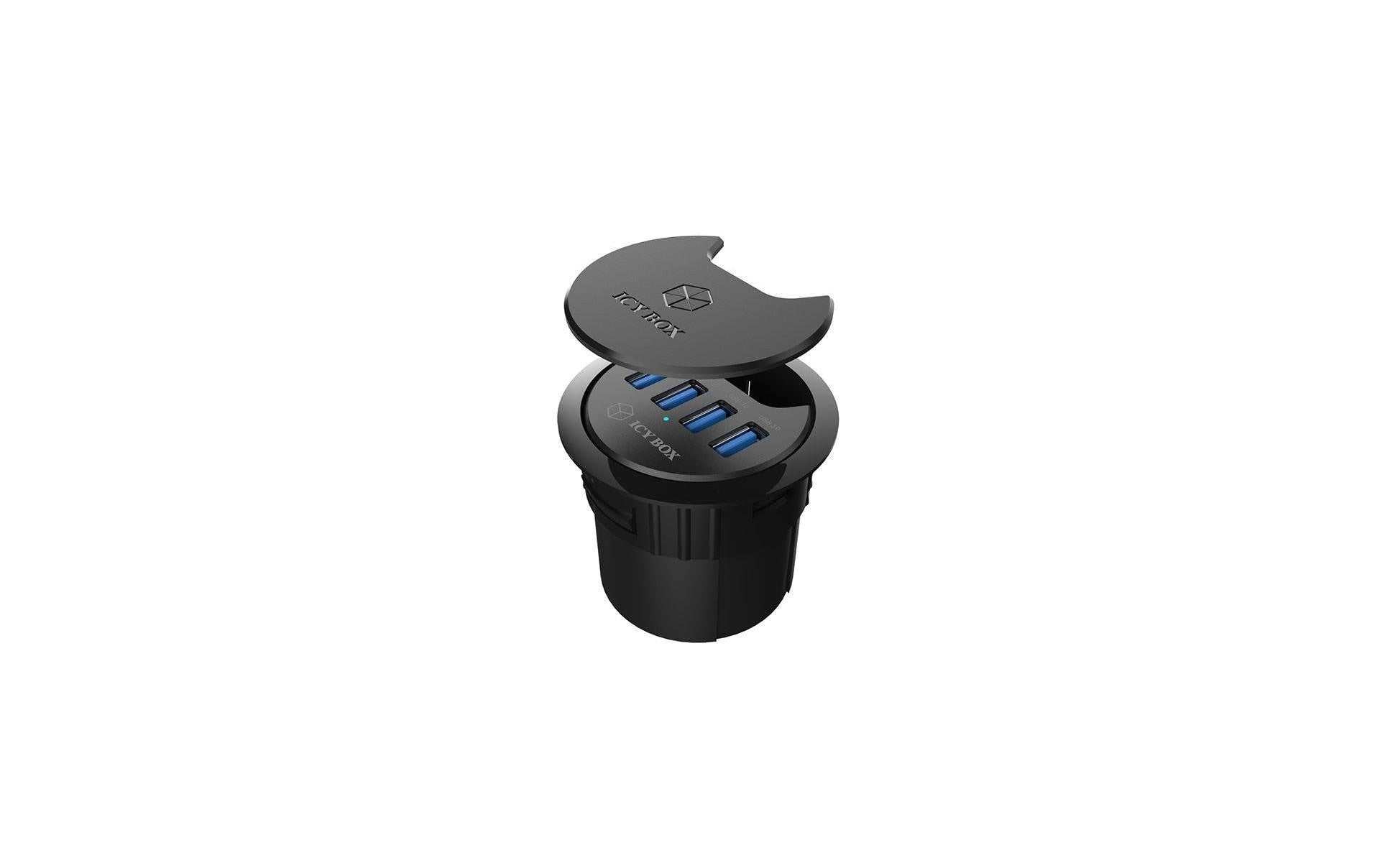 ICY BOX IB-Hub140 USB-Hub – USB 3.0, 4× USB-A, für Windows/Mac/Linux