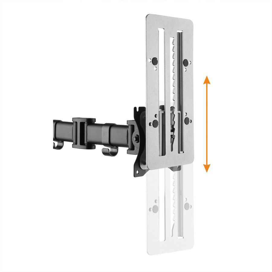 ROLINE VESA-Adapterplatte – bis 27" – VESA 75×75/100×100 mm – bis 8 kg/Monitor – höhenverstellbar – silber