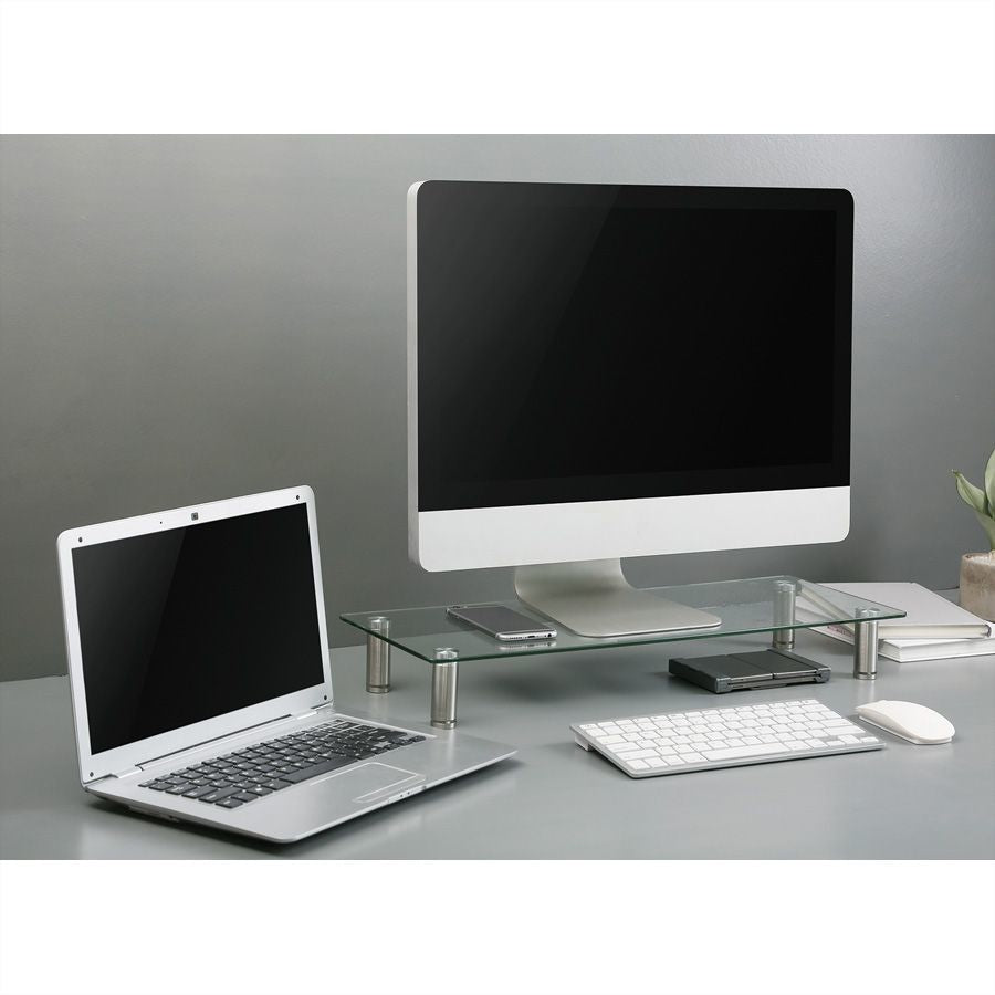 ROLINE Monitor-Tischständer – freistehend – 1 Monitor – bis 20 kg/Monitor – höhenverstellbar – transparent