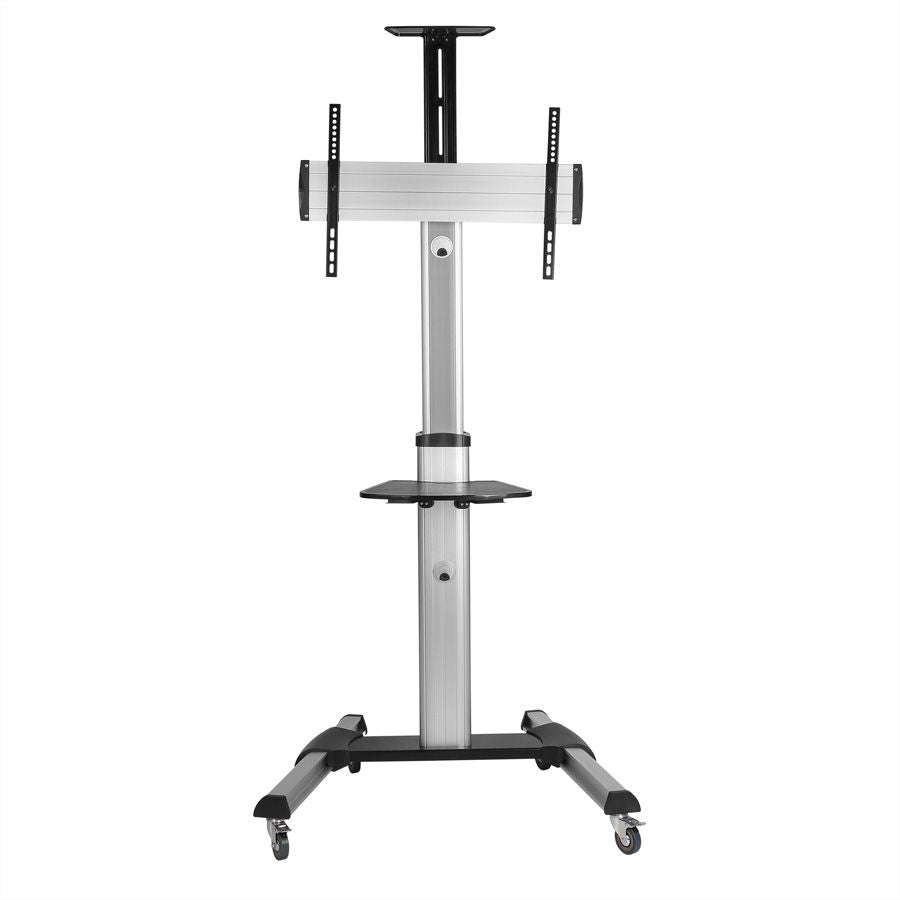 ROLINE TV-Wagen – 37–70" – VESA 200×200–600×400 – bis 50 kg, Höhenverstellbar, mit Rollen – Silber