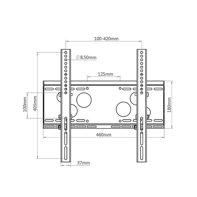 Hagor Wandhalterung – Neigbar – 32–55" – VESA 100×100–400×400 – bis 125 kg, Diebstahlsicherung – WH 50 T-HD