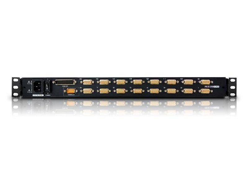 ATEN CL5716N – 17" Rack-LCD-Konsole – 16-Port VGA KVM, 1280 × 1024/75 Hz, USB/PS/2, ES QWERTY – 1U
