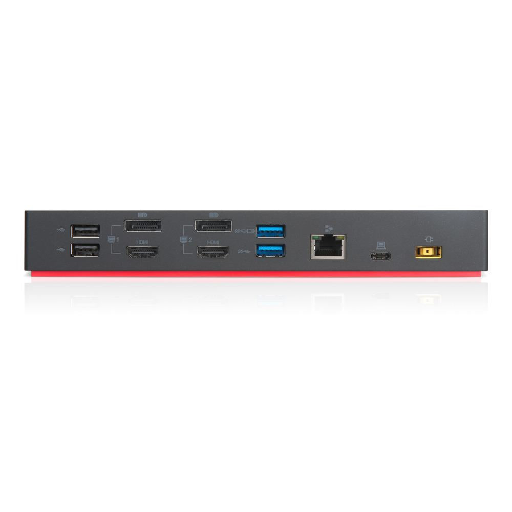 Lenovo 40AF0135UK Dockingstation – USB-C, 2× DP, 2× HDMI, 5× USB-A, 1× USB-C, GbE, 3,5 mm Audio, für Lenovo