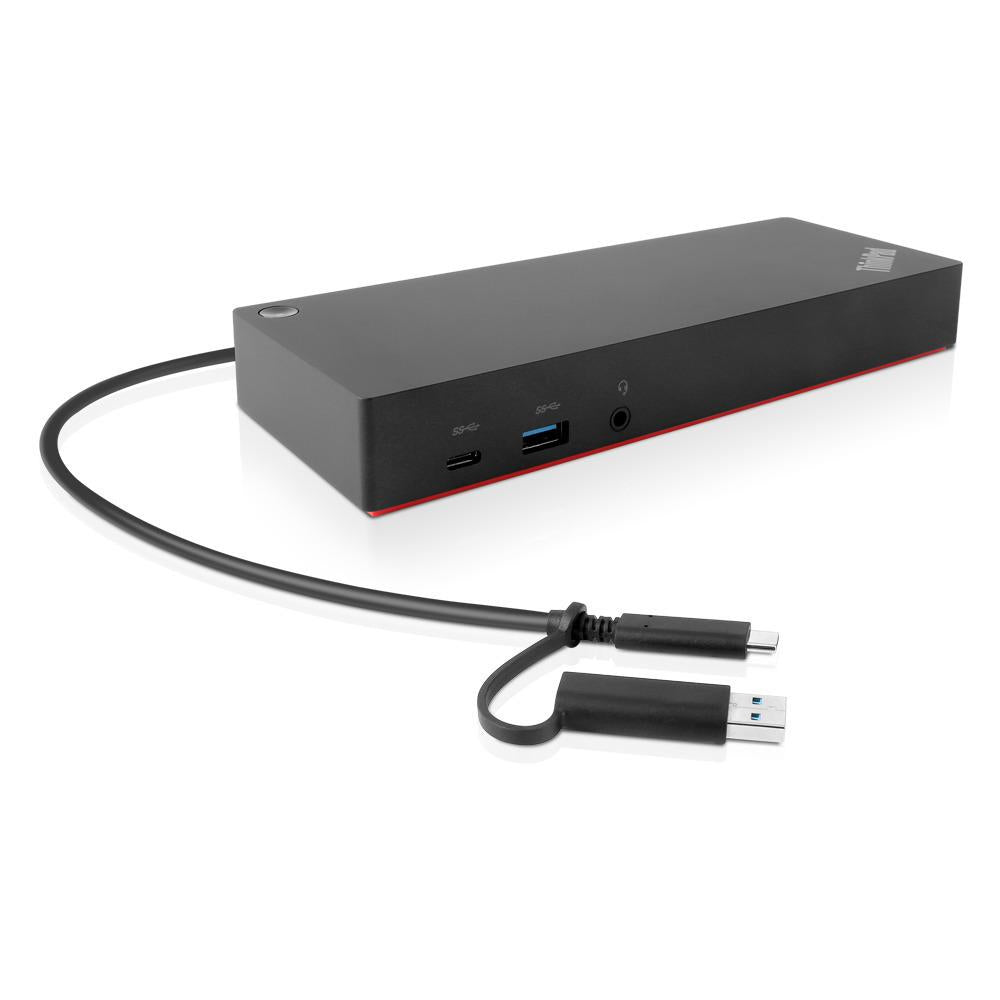 Lenovo 40AF0135UK Dockingstation – USB-C, 2× DP, 2× HDMI, 5× USB-A, 1× USB-C, GbE, 3,5 mm Audio, für Lenovo