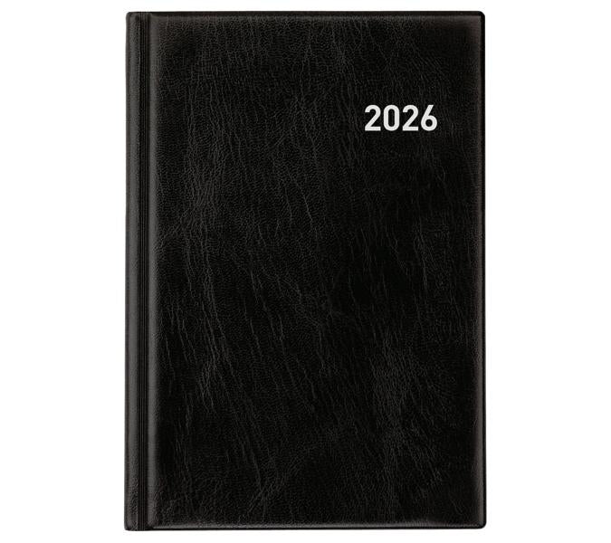 Biella Terminia Agenda – 1 Woche/2 Seiten, gebunden, 14,5 × 20,5 cm, Jan–Dez, schwarz, FSC