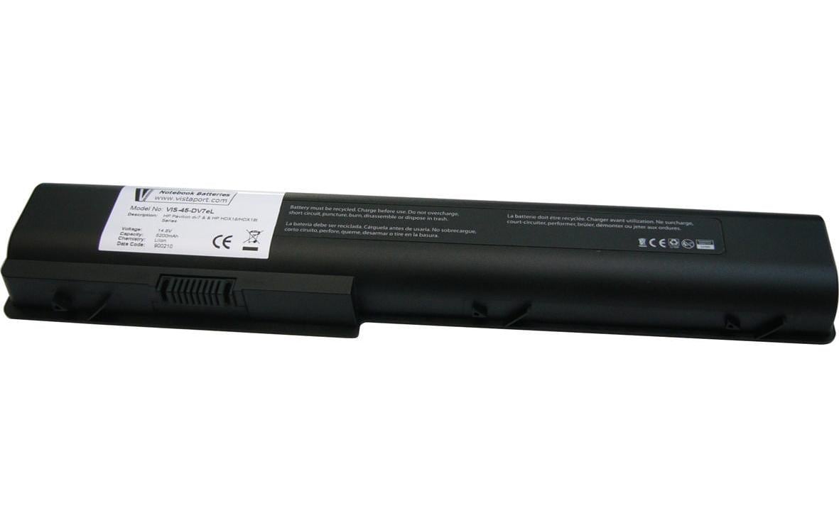 Vistaport Notebook-Akku – für HP Pavilion DV7/DV8, HDX18 und weitere HP-Modelle – 77 Wh, 14,8 V – Schwarz
