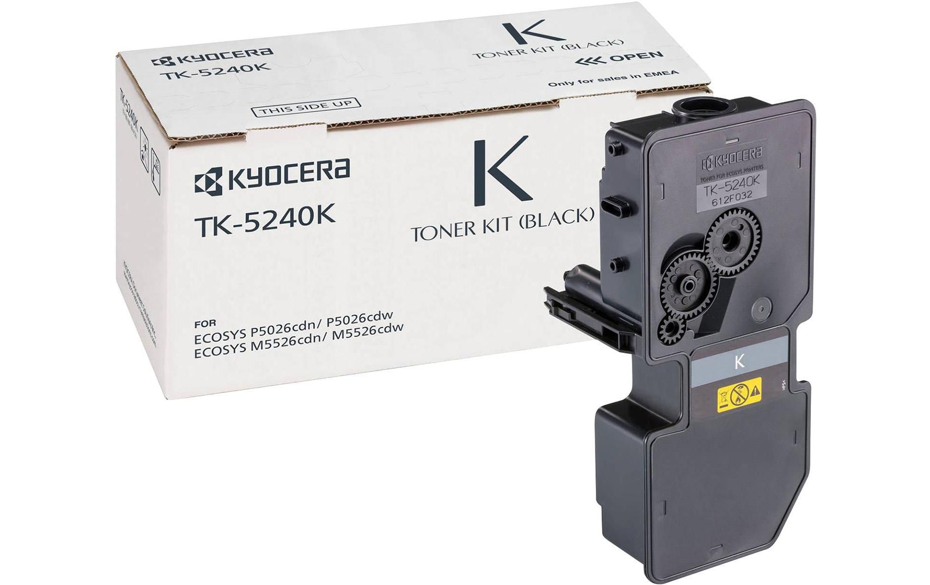 Kyocera – Toner-Multipack TK-5240 – BK/C/M/Y, 3000 Seiten – für Kyocera M5526cdn/M5526cdw