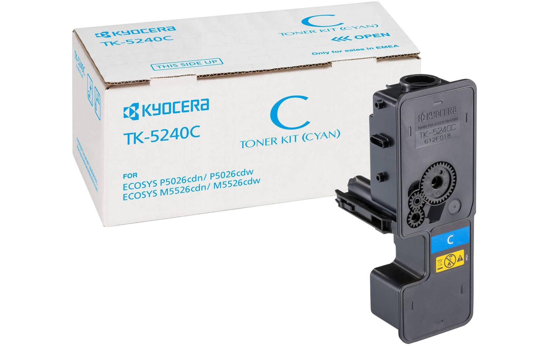 Kyocera – Toner-Multipack TK-5240 – BK/C/M/Y, 3000 Seiten – für Kyocera M5526cdn/M5526cdw