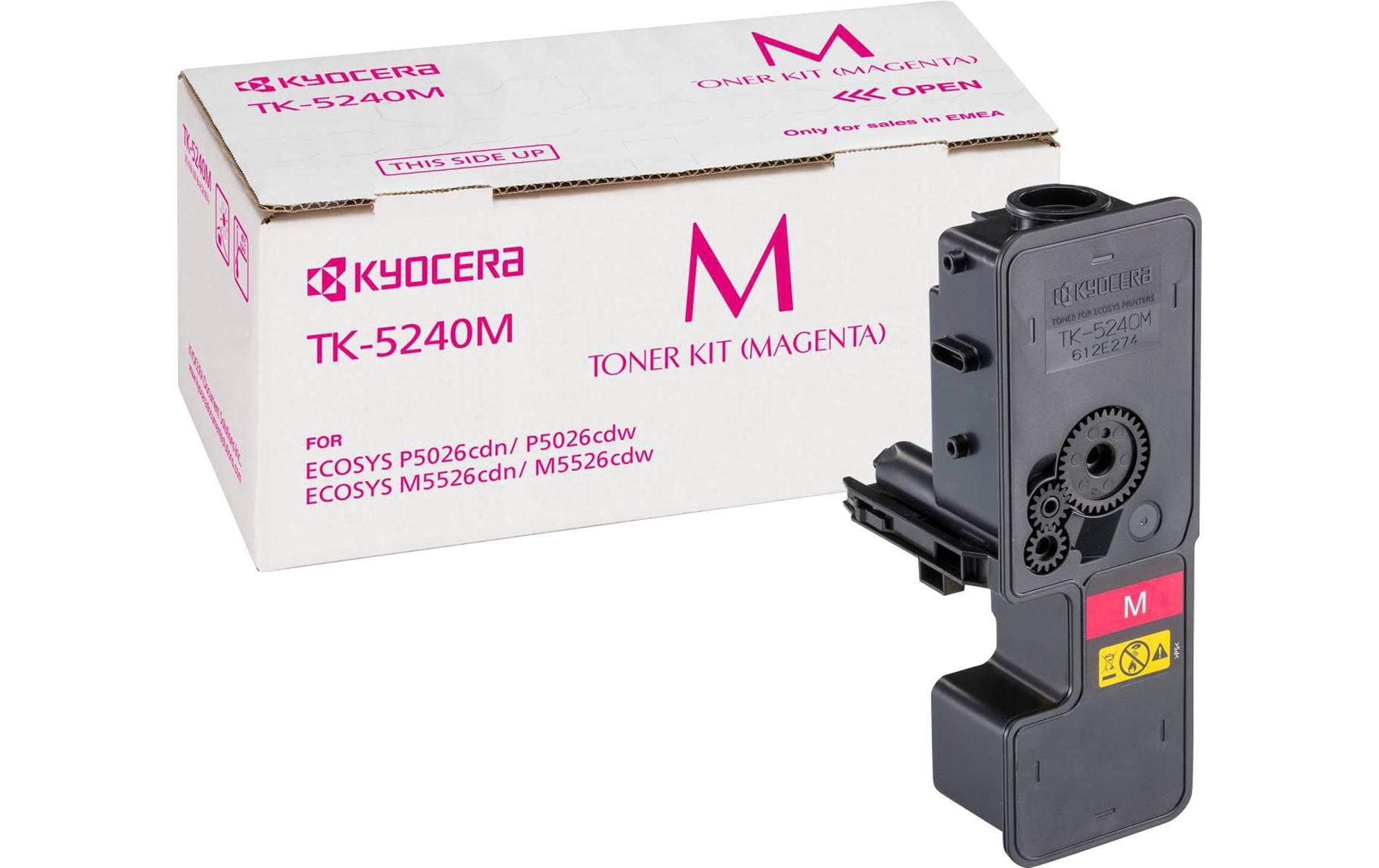 Kyocera – Toner-Multipack TK-5240 – BK/C/M/Y, 3000 Seiten – für Kyocera M5526cdn/M5526cdw