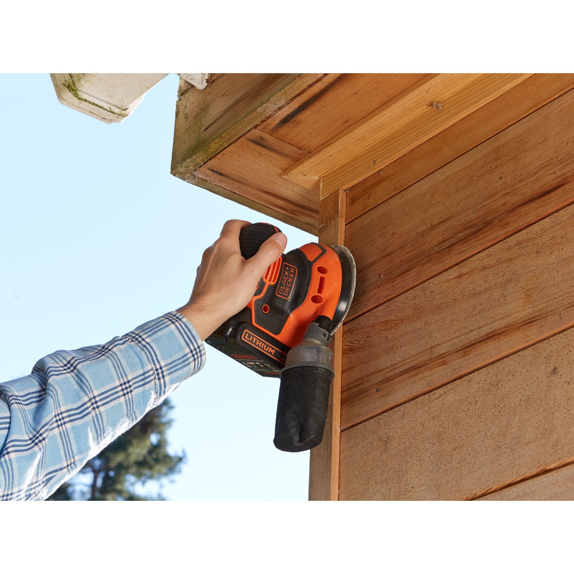 Black & Decker BLACK+DECKER Exzenterschleifer BDCROS18N-XJ – 18 V (POWERCONNECT) – Klettfix, Schwingkreis 1,3 mm – Solo