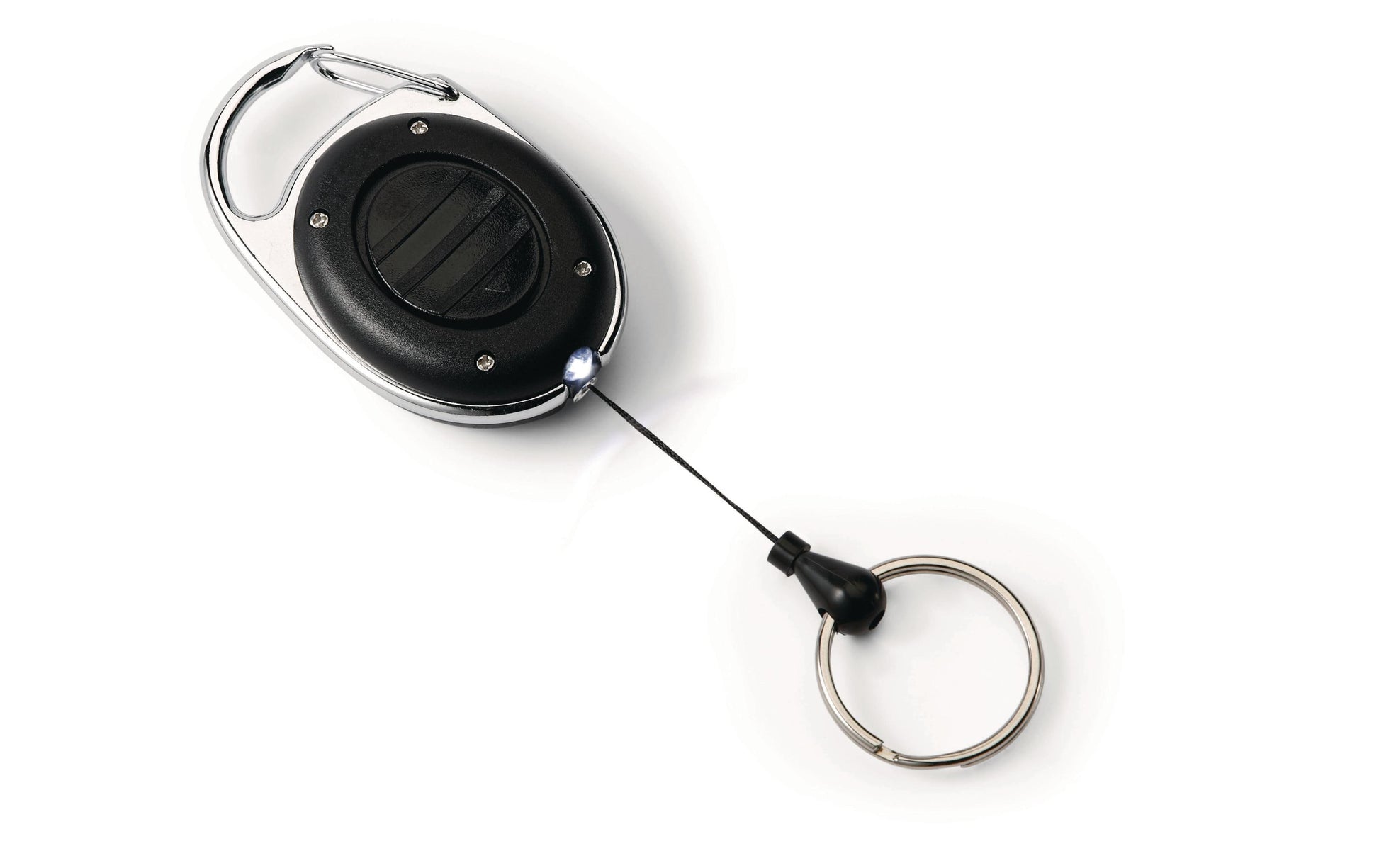 Durable Ausweishalter – Jojo-Mechanismus, LED, Schlüsselkette, schwarz, 1 Stück