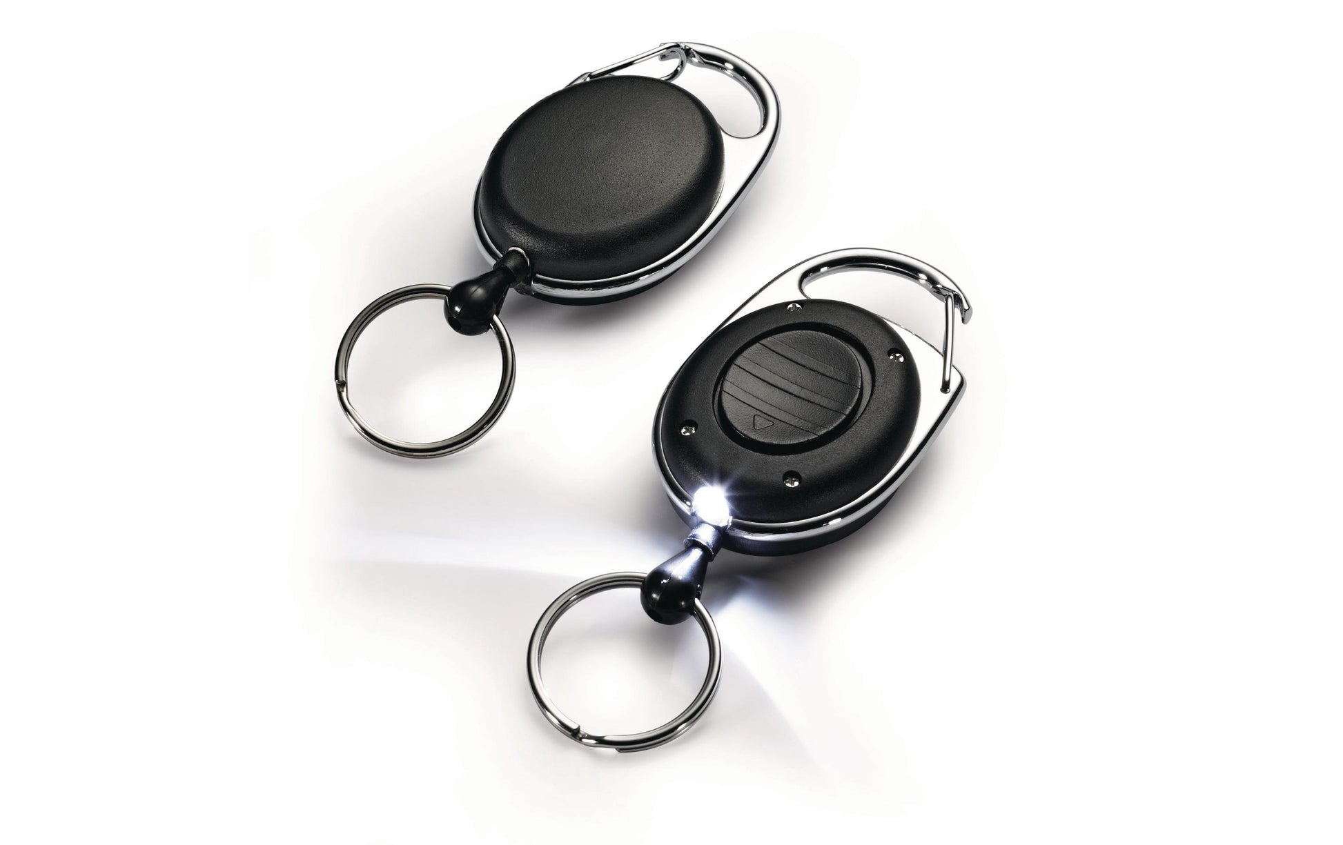 Durable Ausweishalter – Jojo-Mechanismus, LED, Schlüsselkette, schwarz, 1 Stück
