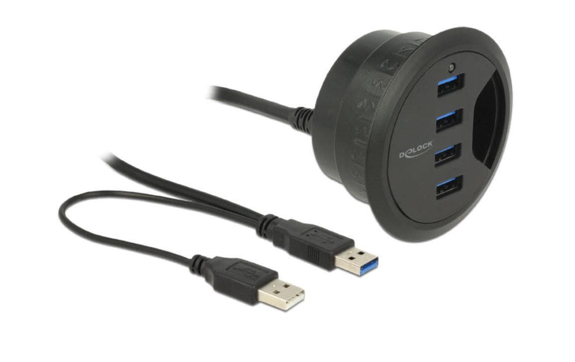 DeLOCK 62868 USB-Hub – 4× USB-A, für Windows/Mac/Linux