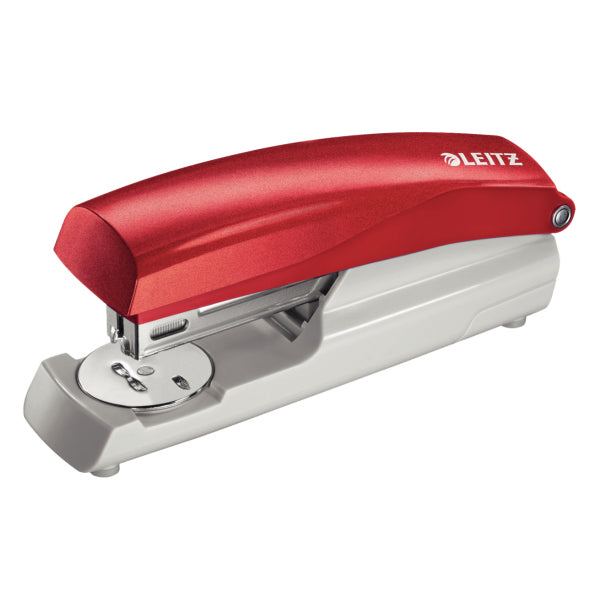 Leitz NeXXt 5500 – Hefter, Oberlade-Mechanik, Integrierter Klammernentferner, Einlegetiefe 38 mm, Rot