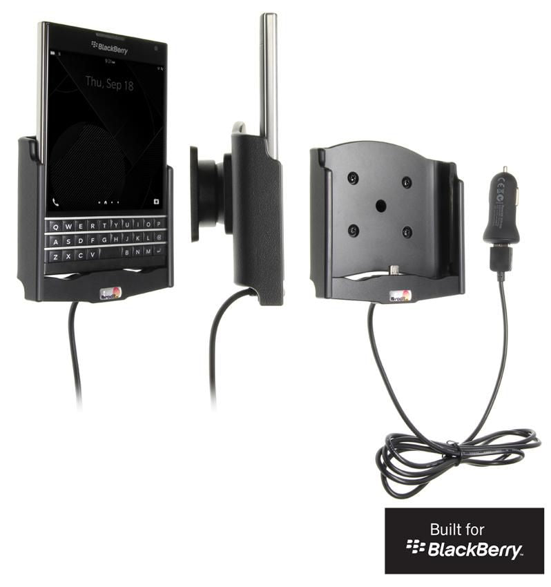 Brodit Auto-Halterung, neigbar, mit Zigarettenanzünder – für BlackBerry Passport – Schwarz, Kunststoff
