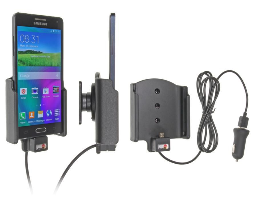 Brodit Auto-Halterung, kipp-/schwenkbar, mit Zigarettenanzünder – für Samsung Galaxy A5 – Schwarz