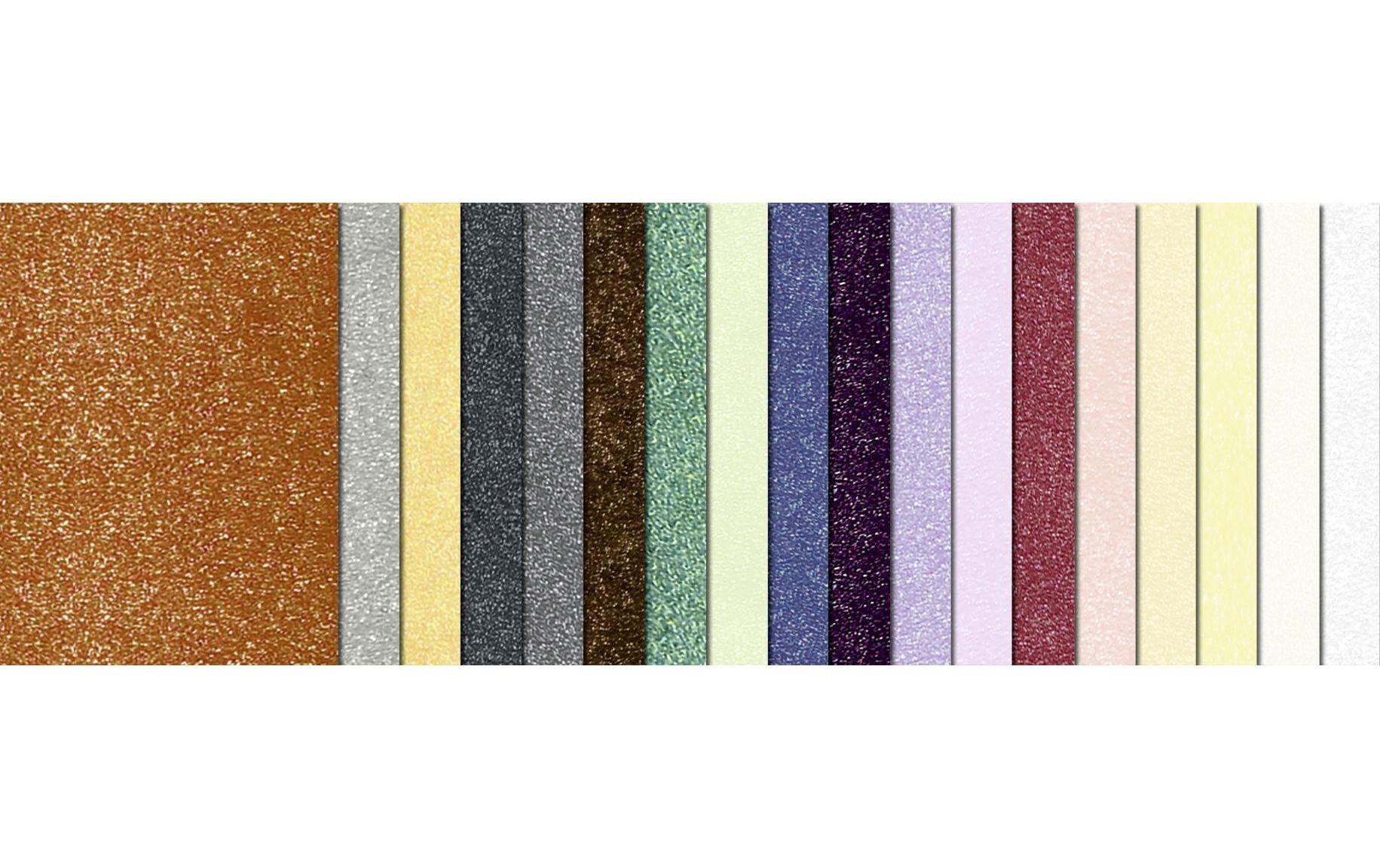 URSUS Fotokarton Glitzerpapier – 23 × 33 cm, Chamois, 200 g/m² – 18 Blatt