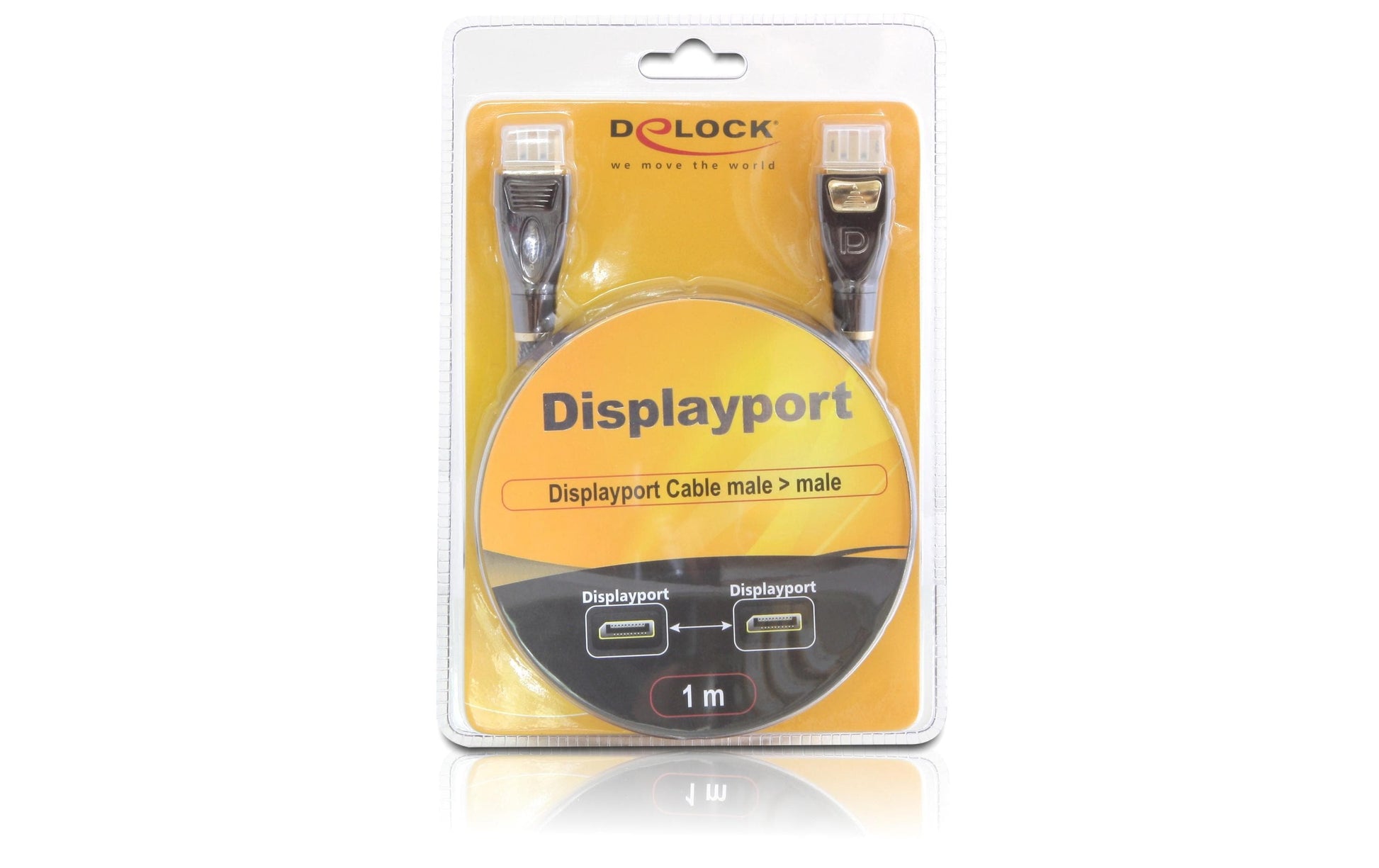 DeLOCK DisplayPort Kabel DP 1.2 4K 60 Hz – 1 m – Schwarz/Braun