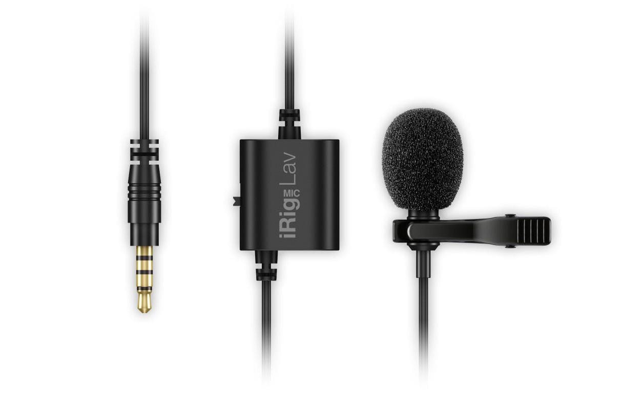 IK Multimedia iRig Mic Lav – Lavalier-/Ansteckmikrofon, 2er-Set, Gesang & Sprache, für iOS & Android, schwarz