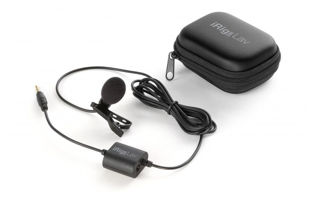 IK Multimedia iRig Mic Lav – Lavalier-/Ansteckmikrofon, 2er-Set, Gesang & Sprache, für iOS & Android, schwarz