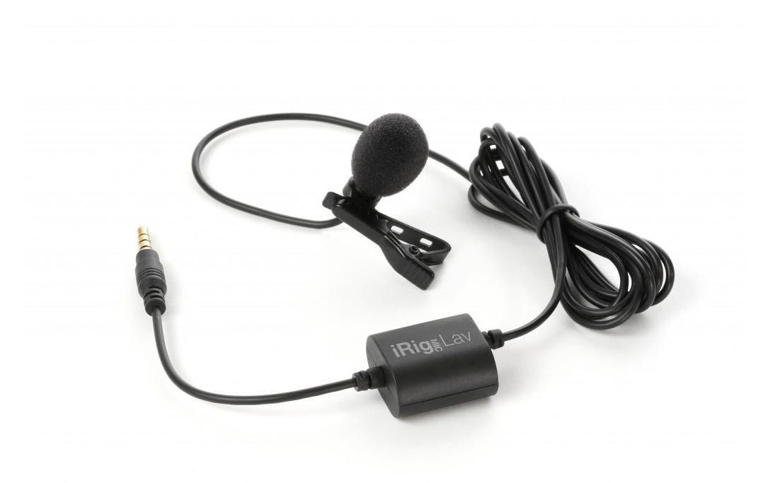 IK Multimedia iRig Mic Lav – Lavalier-/Ansteckmikrofon, 2er-Set, Gesang & Sprache, für iOS & Android, schwarz