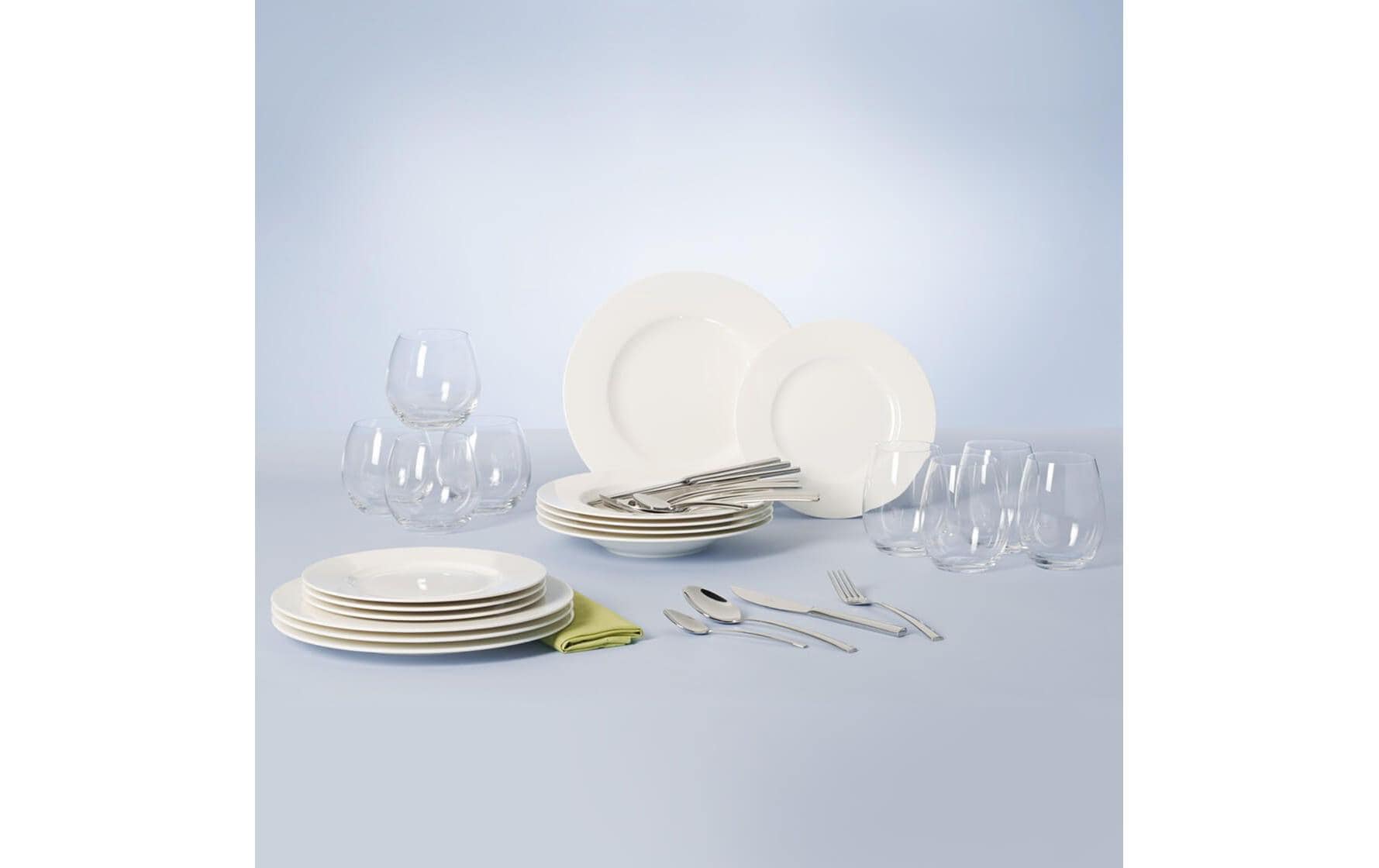Villeroy & Boch Wonderful World 4 Friends Speise-Service – Porzellan, weiss, für 4 Personen, 36-teilig