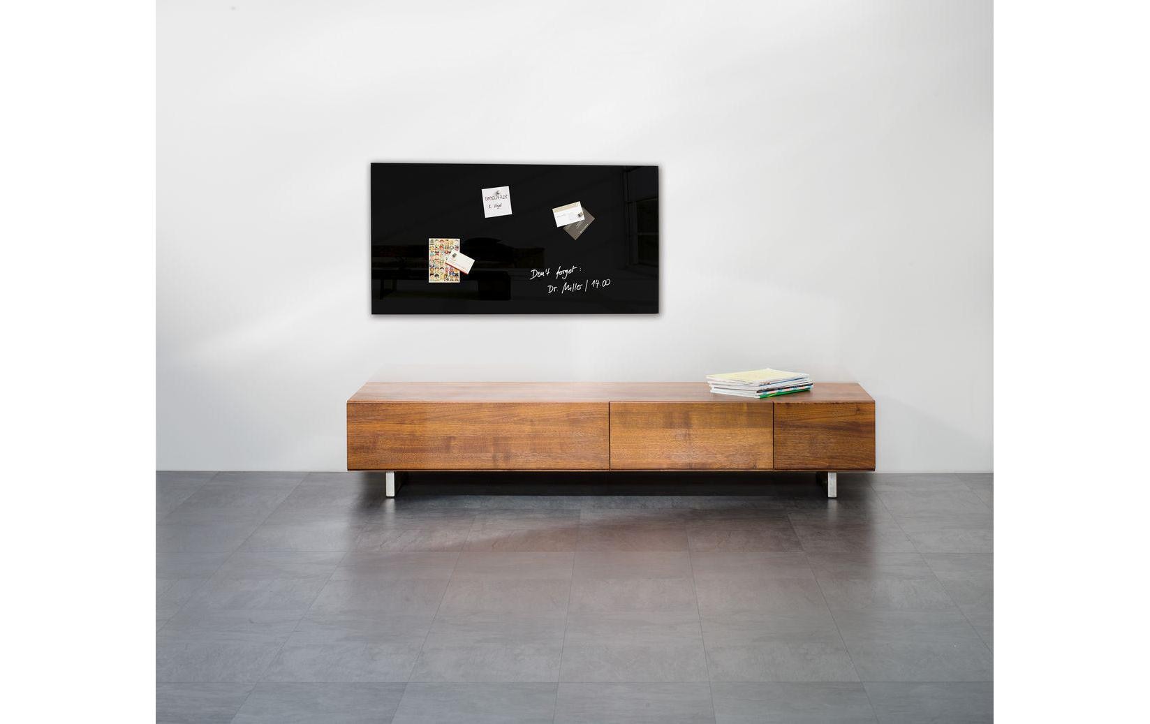 Sigel Whiteboard – 91 × 46 cm, Glas, magnetisch, Wandmontage, inkl. Magnete, Montagesatz