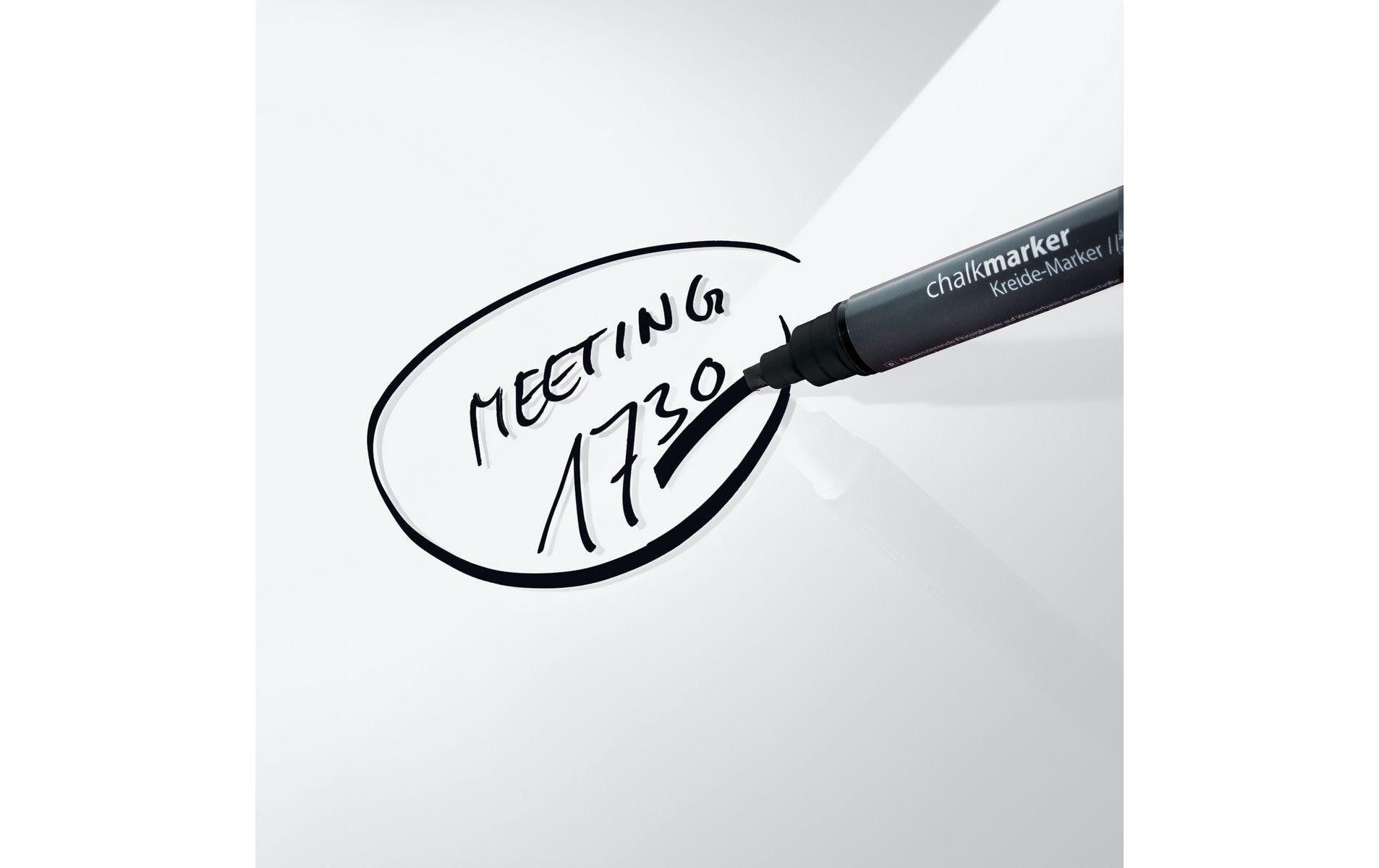 Sigel Whiteboard – 60 × 40 cm, Glas, magnetisch, Wandmontage, inkl. SuperDym-Magnetwürfel, Montagesatz