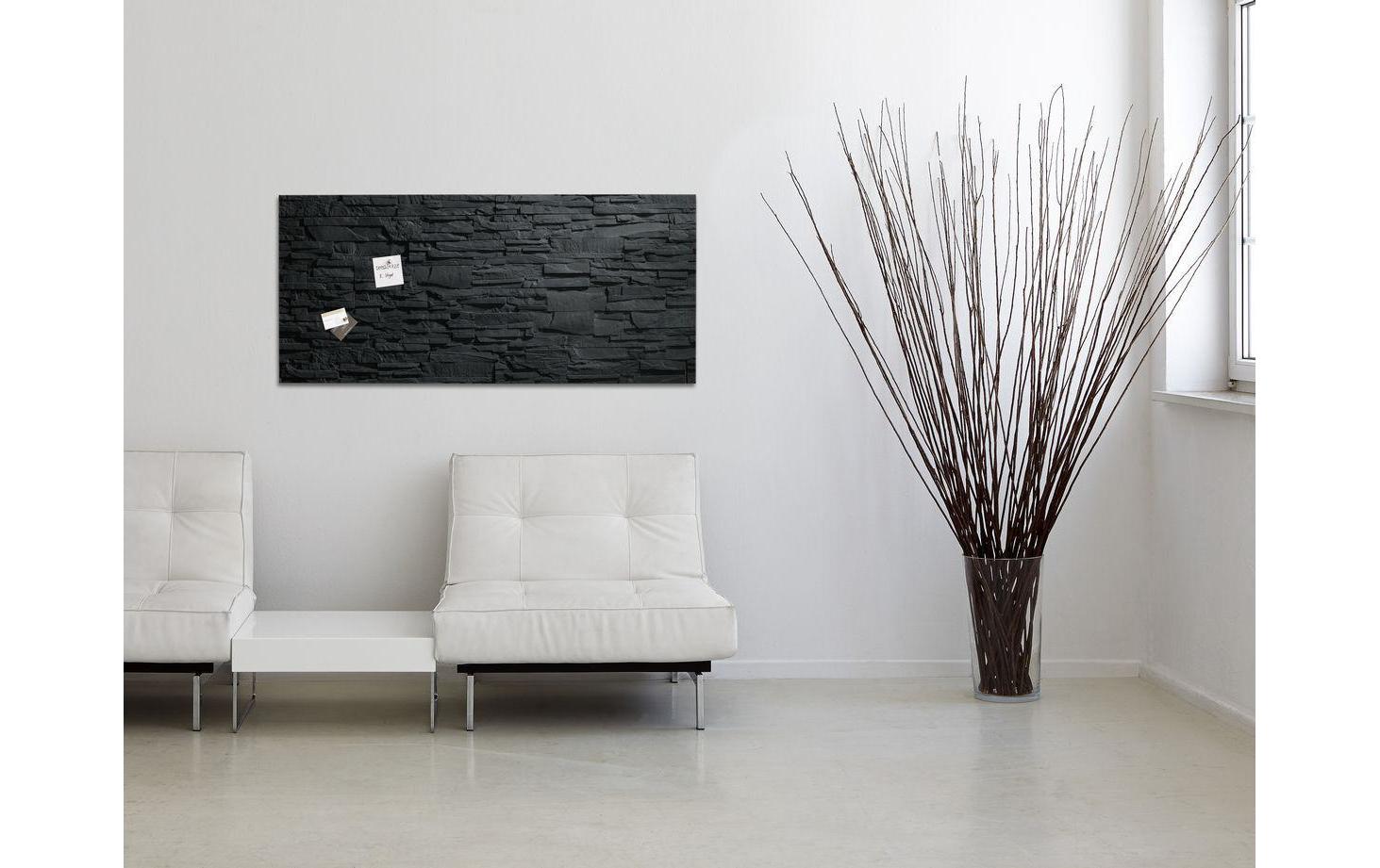 Sigel Whiteboard – 91 × 46 cm, Glas, magnetisch, Wandmontage, inkl. Magnetwürfel, Montagesatz