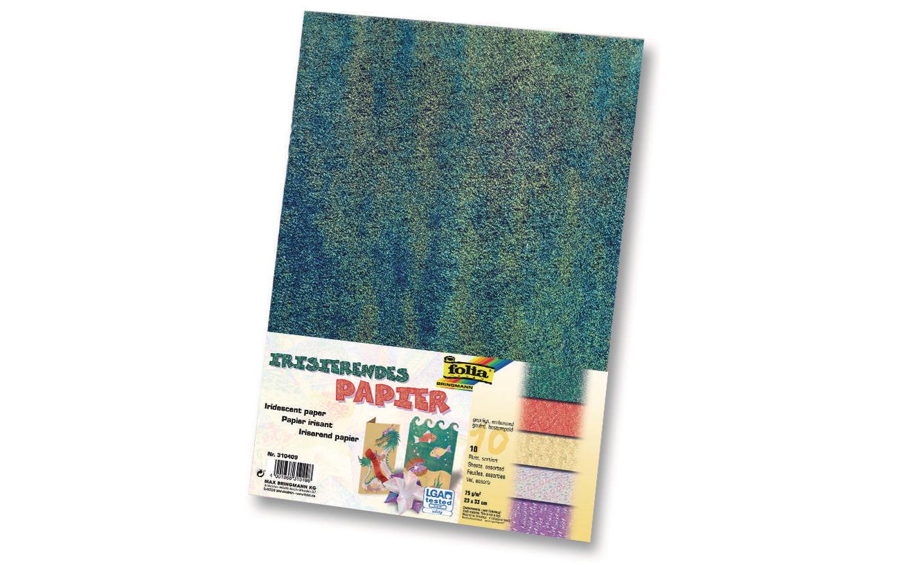 Folia Irisierendes Papier – 23 × 33 cm, mehrfarbig, 75 g/m²
