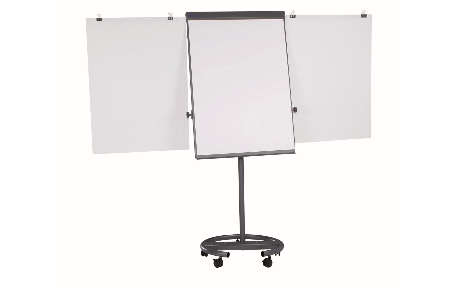 MAUL Flipchart MAULoffice Rundfuss – 70 × 100 cm, Stahl, Anthrazit