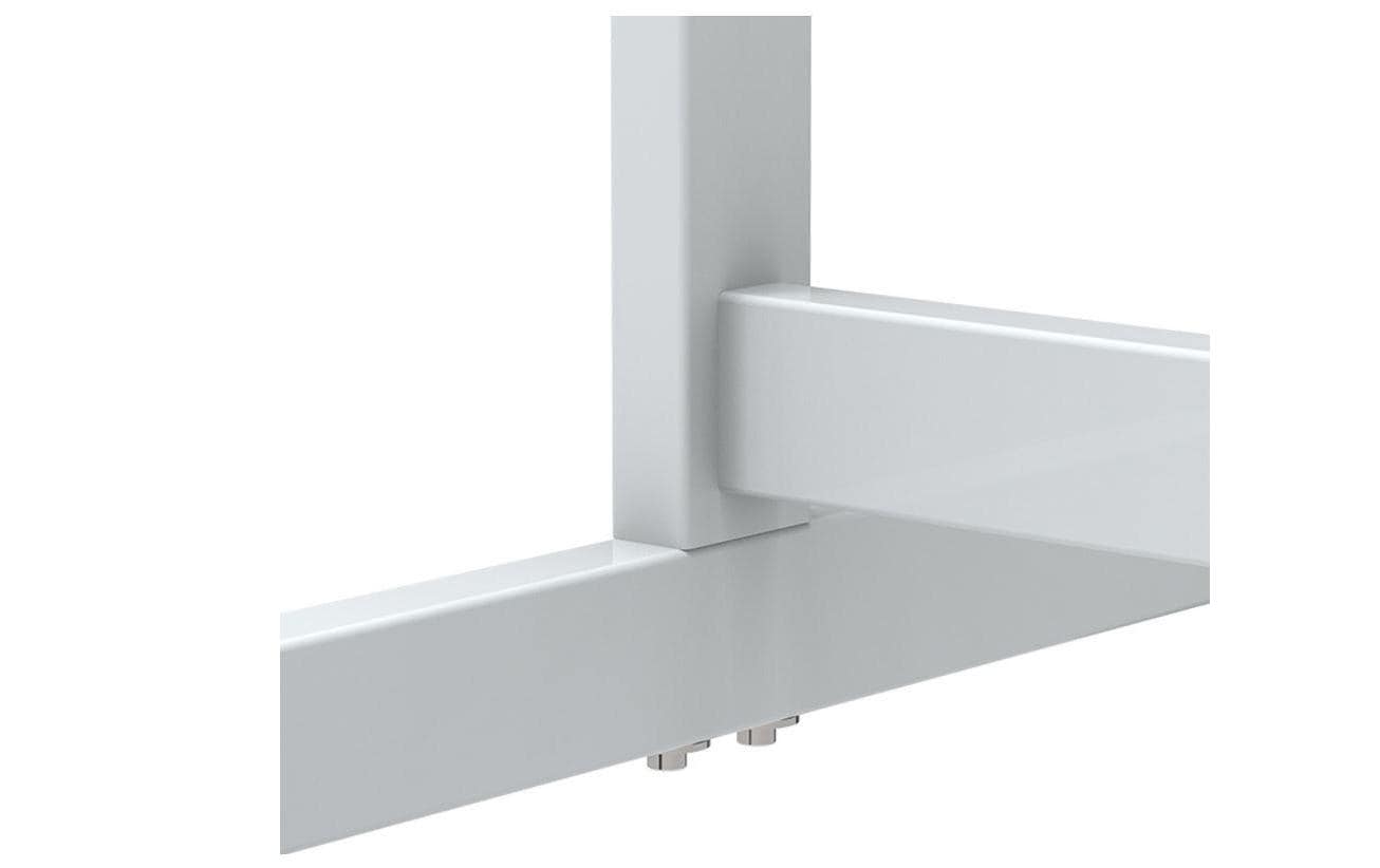 MAUL Whiteboard – 200 × 100 cm, Alu-Rahmen, grau, mit Ständer, drehbar, inkl. Stiftablage