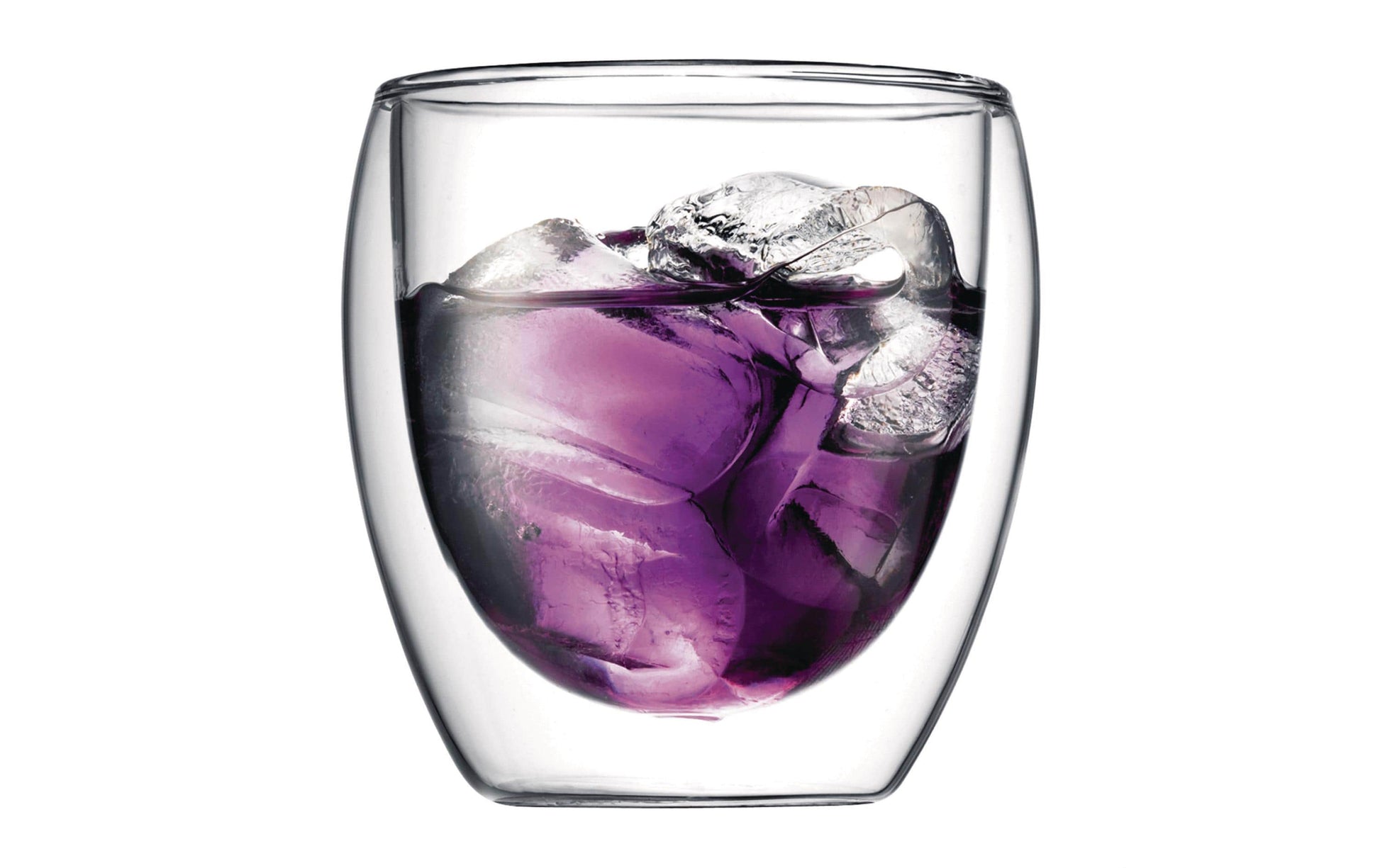 Bodum PAVINA Glas – 0,25 l, Borosilikatglas, transparent, doppelwandig, spülmaschinenfest, 2 Stück