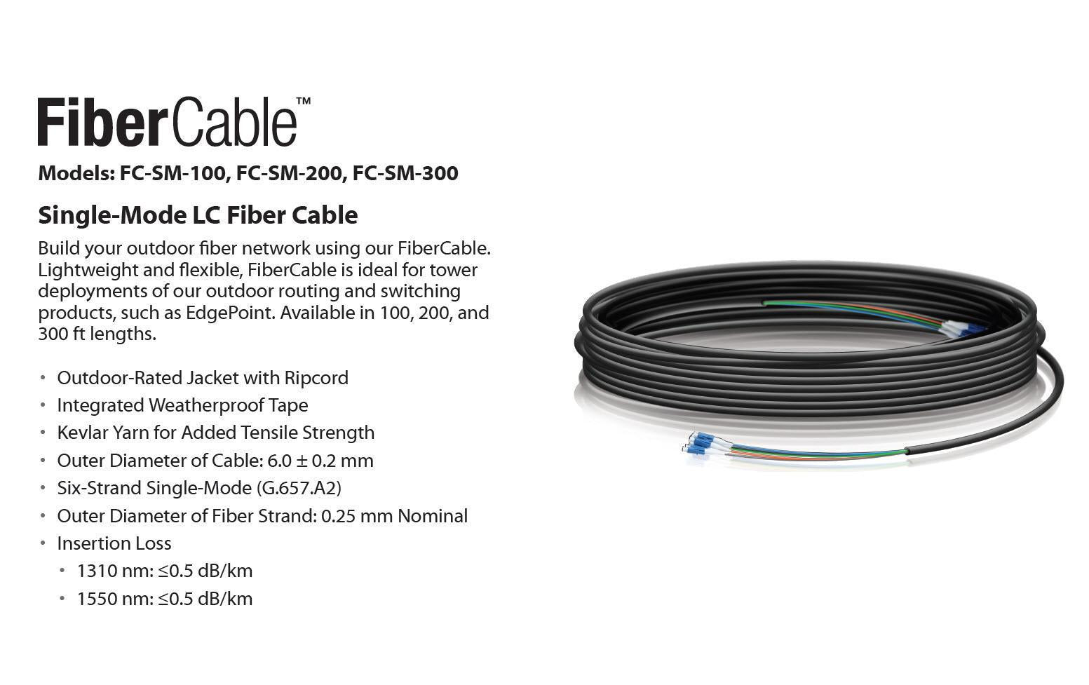 Ubiquiti LWL-Patchkabel – LC-LC, Duplex, Single-Mode, 60 m