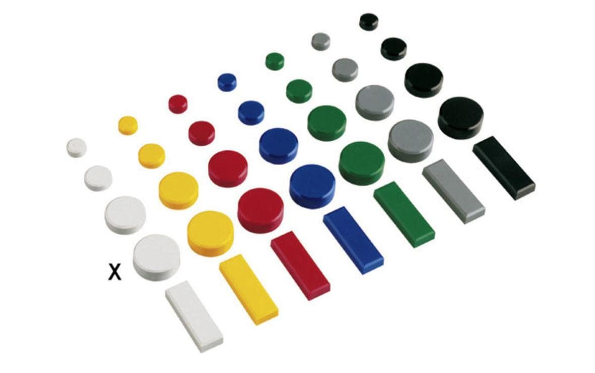 MAUL Tafelmagnete – Ø 34 mm – 20 Stück, Kunststoff, schwarz