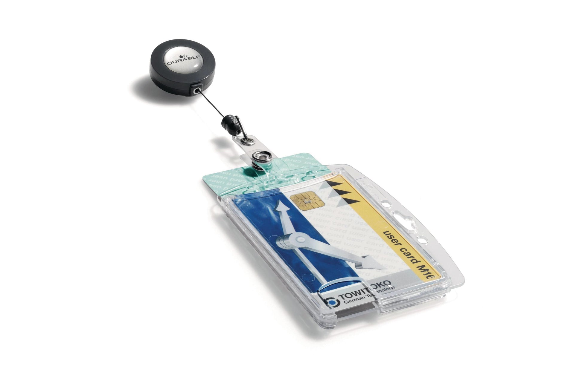 Durable Hartbox – 87 × 54 mm, transparent, für 2 Ausweise, 10er-Pack