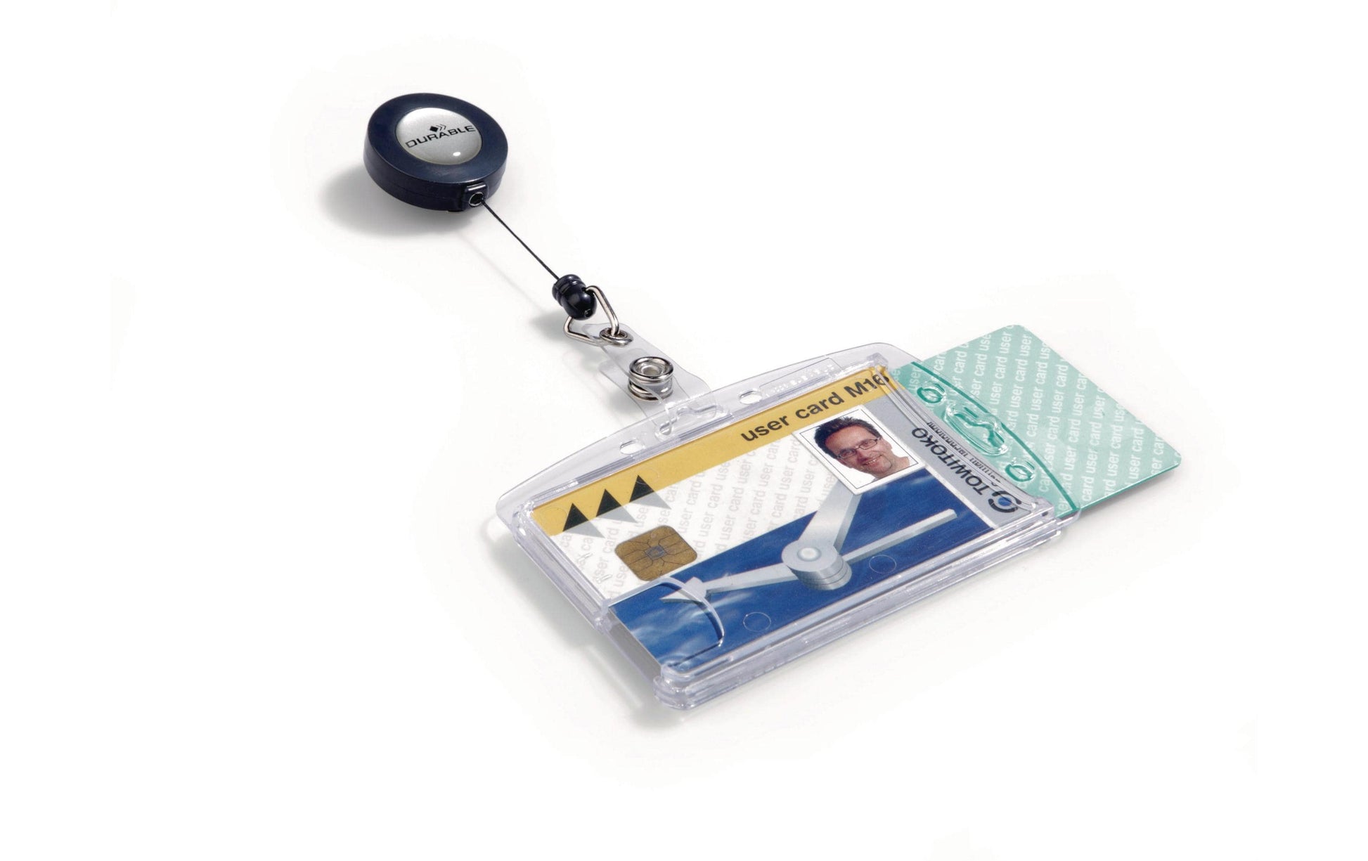 Durable Hartbox – 87 × 54 mm, transparent, für 2 Ausweise, 10er-Pack