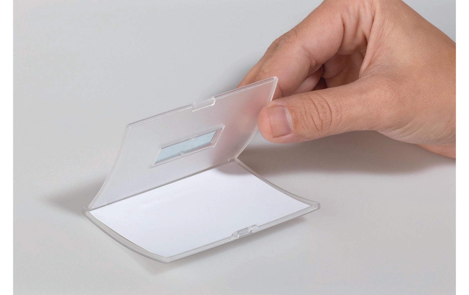 Durable Namensschild – 75 × 40 mm, Kunststoff, transparent, mit Magnet – 10 Stück