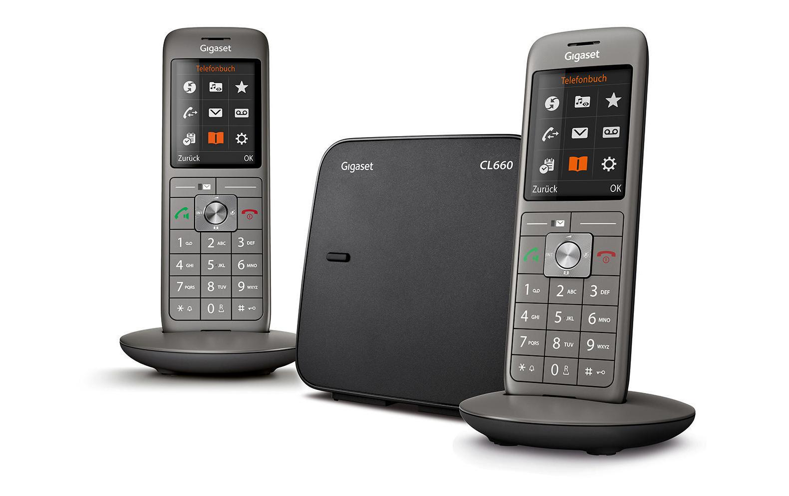 Gigaset CL660 Duo – WLAN-Telefon (Handgerät), inkl. 2 Mobilteile, DECT, Anthrazit