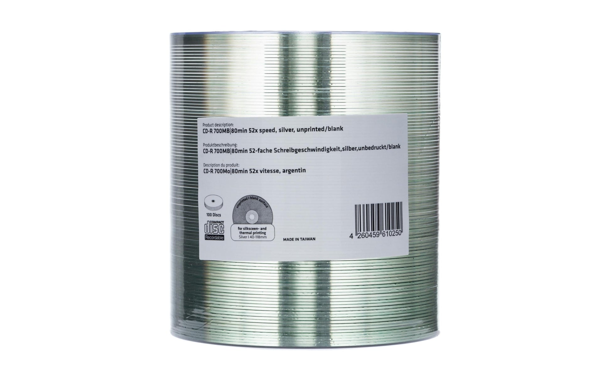 MediaRange CD-R 700 MB – 52×, bedruckbar, 100er Spindel