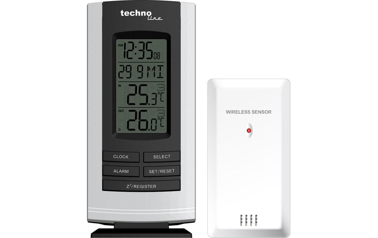 Technoline WS9180 – Wetterstation, Innen/Aussen, Eingebautes Display, Uhr & Wecker